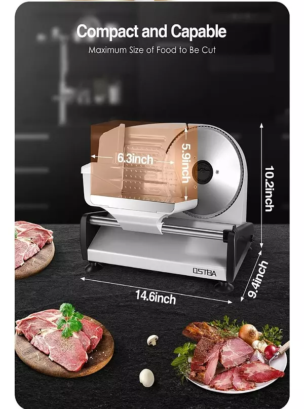 Salud y Equipamiento Médico - Tajadora Cortador Rebanador Carnes Fria Queso Jamon Oferta 6