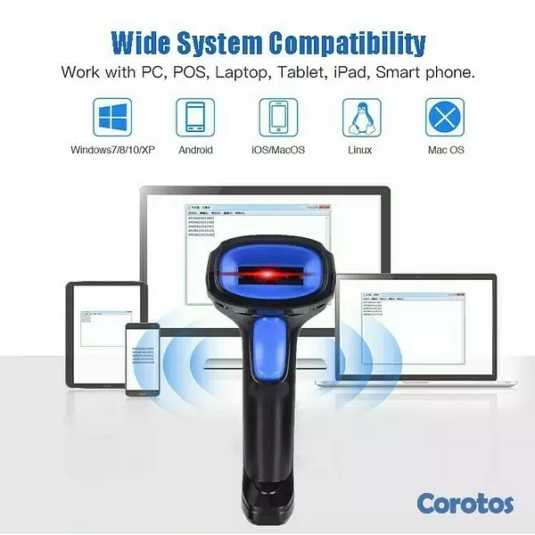 equipos profesionales - Lector De Codigo 2D De Barra inalambrico Bluetooth Para Puntos De Ventas 6