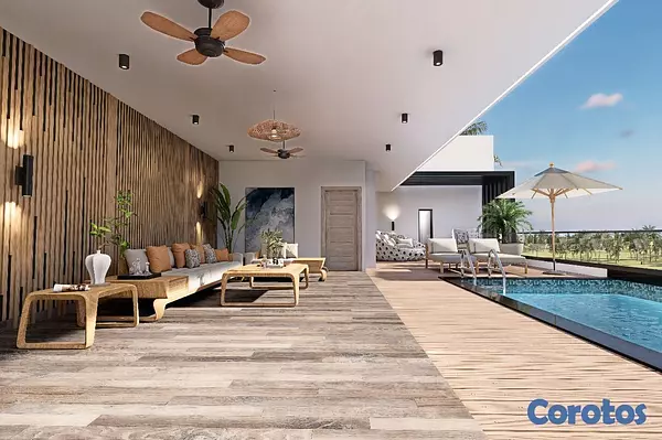 casas vacacionales y villas - Villa en Cap cana Vista al mar y al Golf en Plano 7