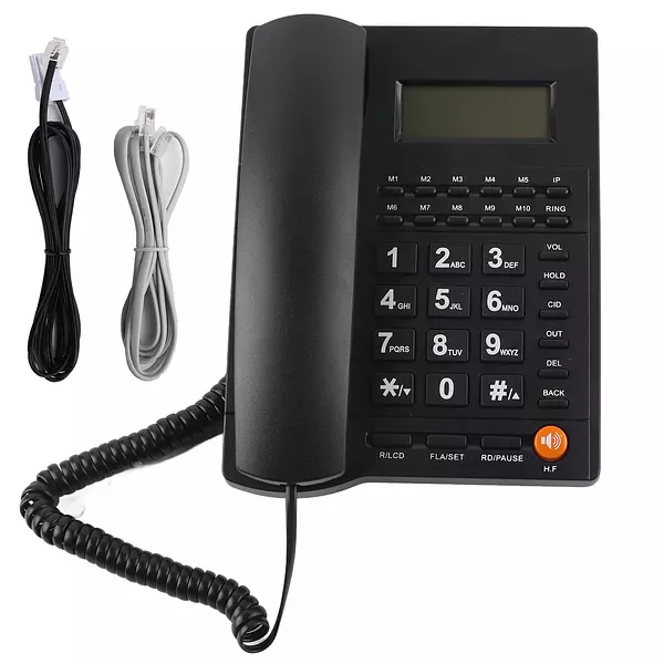 celulares y tabletas - Teléfono fijo de escritorio con cable y botón grande para Family Office y Hotel 2