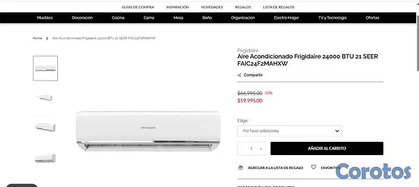 aires acondicionados y abanicos -  Aire Acondicionado Frigidaire 24,000 BTU Inverter 2
