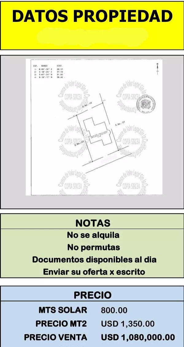 solares y terrenos - Vendo Solar Los Cacicazgos