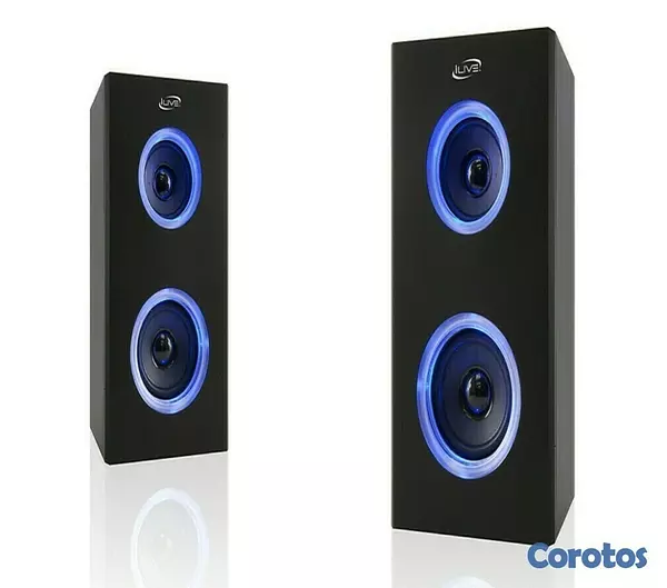camaras y audio - Altavoz (par) portable inalambrico con LED 4