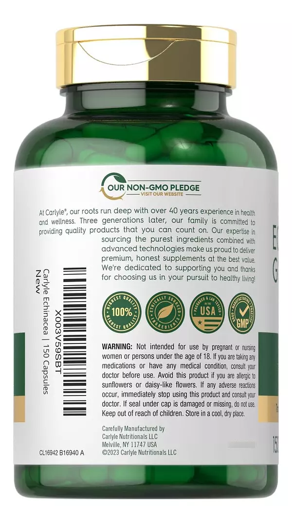Salud y Equipamiento Médico - Echinacea Capsulas De Sello De Oro 450mg -carlyle 3
