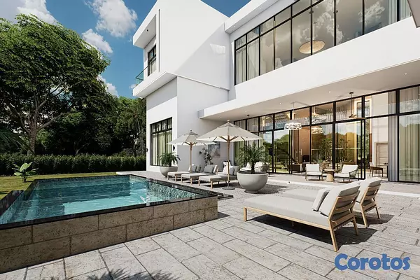 casas vacacionales y villas - Villa en Cap cana Vista al mar y al Golf en Plano 8