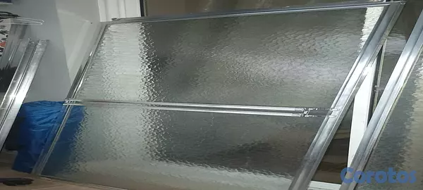 decoración y accesorios - Puertas ducha con sus perfiles, inodoro, lavamano pedestal con su llave y espejo 4