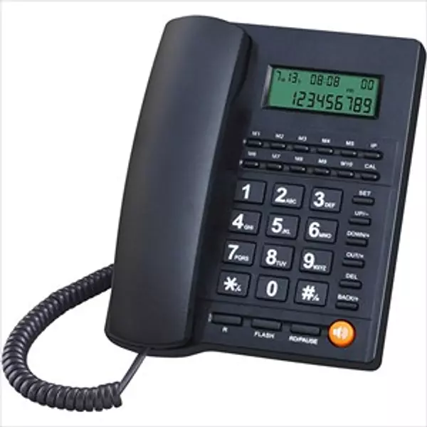 celulares y tabletas - Teléfono fijo de escritorio con cable y botón grande para Family Office y Hotel 3