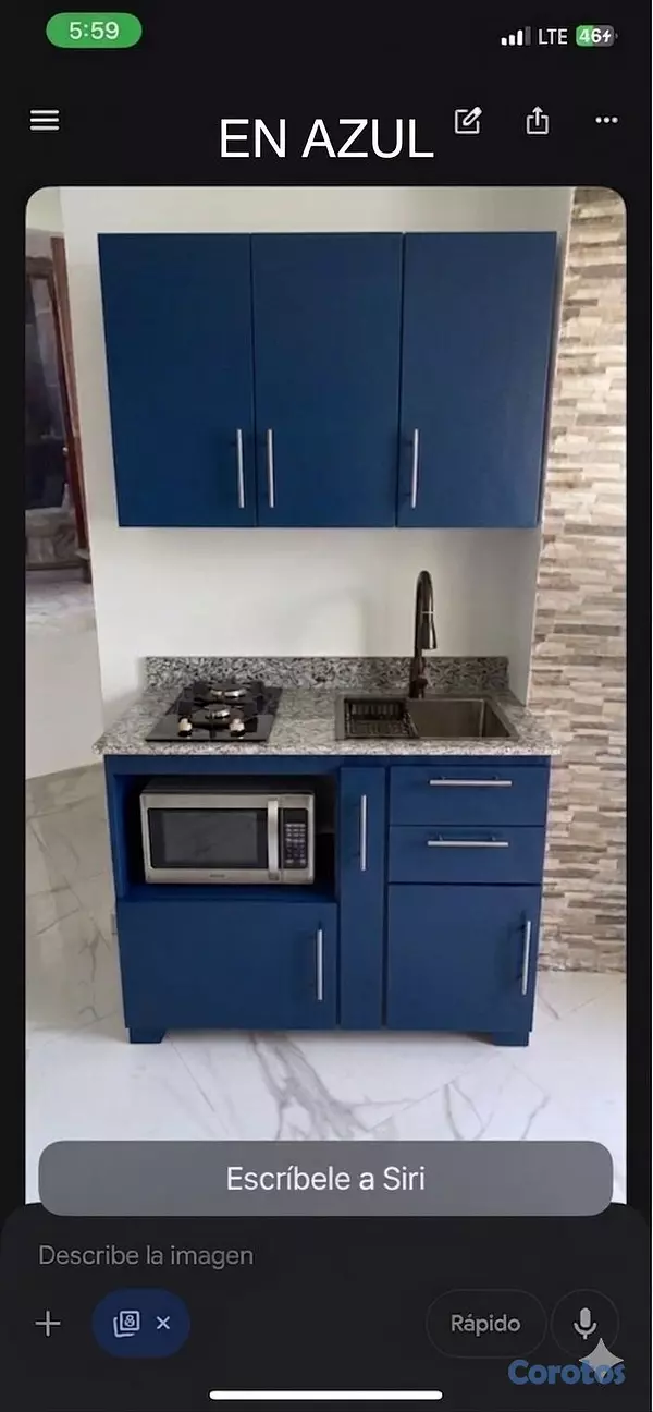 cocina - Estufa empostrada con base tipo depensa o gabinete incluido.   3