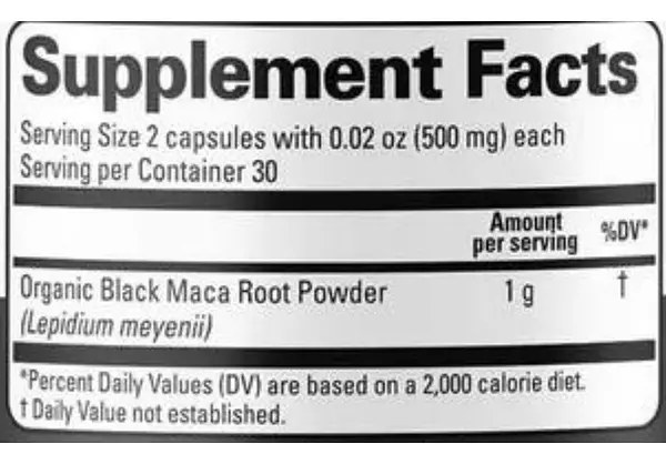 Salud y Equipamiento Médico - Os Organic - Maca Negra 60cps 2