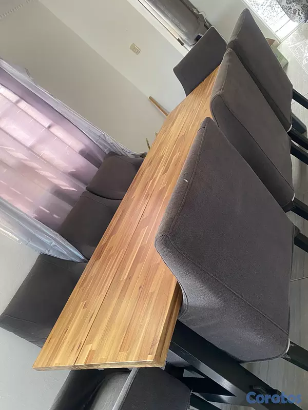 muebles y colchones - MESA DE COMEDOR MODERNA 8 SILLAS 4
