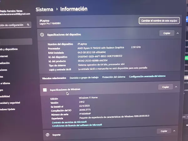 computadoras y laptops - Lenovo Legion 7 pro RTX 4080 AMD ryzen 9 7945hx como nueva (No incluye mouse) 5