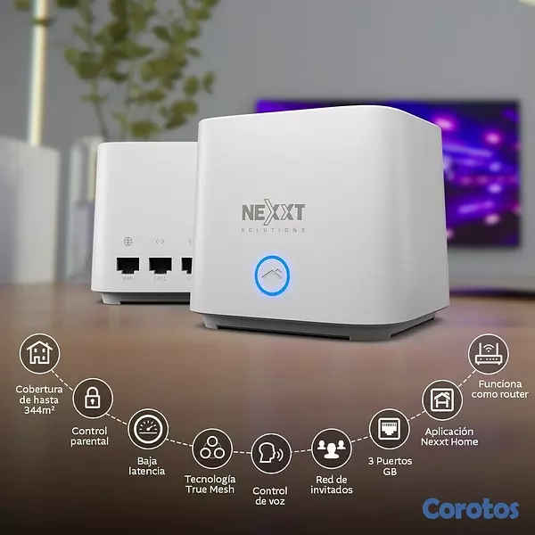 otros electronicos - ROUTER WIRELESS MESH NEXXT BOLT AX1800, SISTEMA INALAMBRICO COMPLETO 2 unidades  2