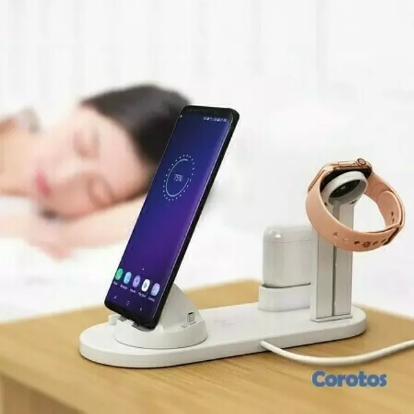 accesorios para electronica - Estación de carga multifuncional 3 en 1, carga tu reloj, audifonos y telefono 7