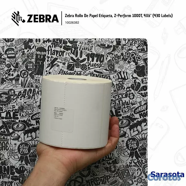 accesorios para electronica - Zebra Rollo de Etiquetas, Z-Perform 1000T, 4X6" (4 4