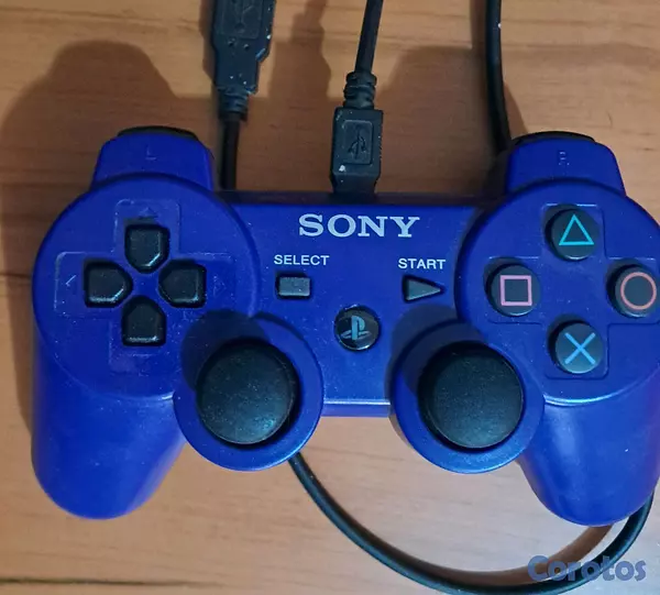consolas y videojuegos - Control XBOX 360 con cable & Control Dualshock 3 PS3 Azul 2