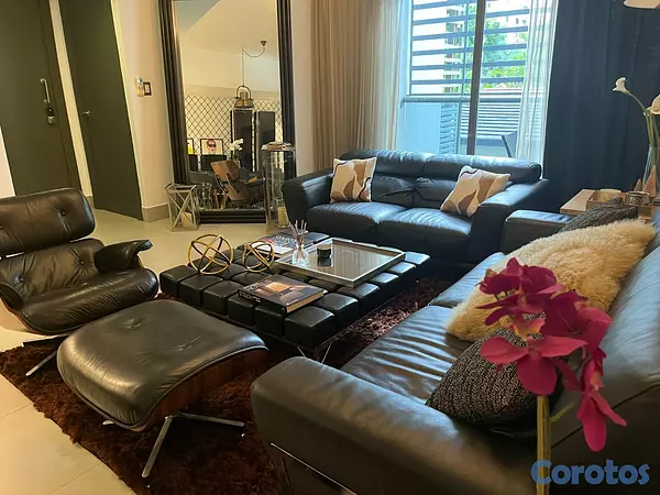 apartamentos - Apartamento Alquiler Piantini Amueblado UNA Habita 3