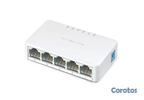 accesorios para electronica - Switch de escritorio mercusys de 5 puertos 10/100Mbps MS105 3