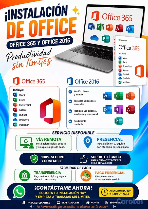 servicios profesionales - 🛠 Técnico en Computadoras | Windows, Office y Redes 2