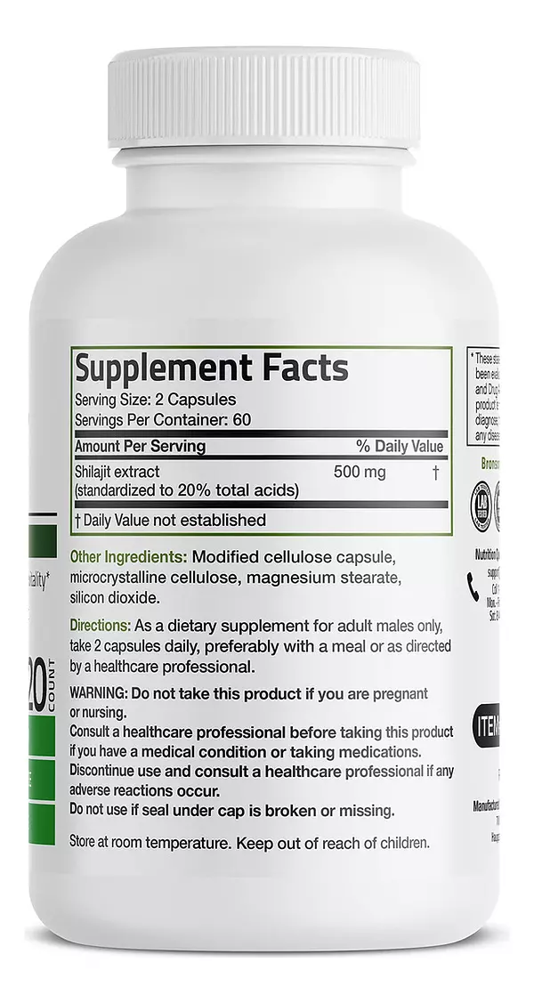 Salud y Equipamiento Médico - Extracto De Shilajit 500 Mg Energia Y Vitalidad 120 Capsulas 2
