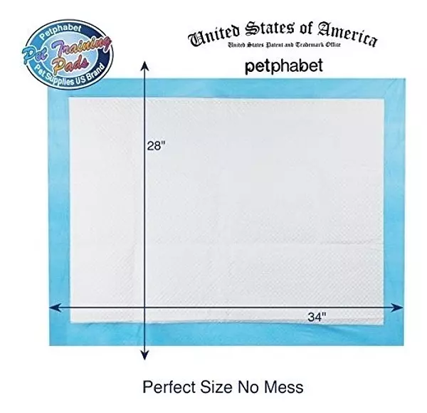 Salud y Equipamiento Médico - Petphabet Pet Training Puppy Pads 34 X 28 Xxllarge Ultra Abs 2