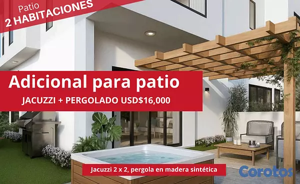 casas vacacionales y villas - venta de villas en punta cana con opción a jacuzzi República Dominicana  8