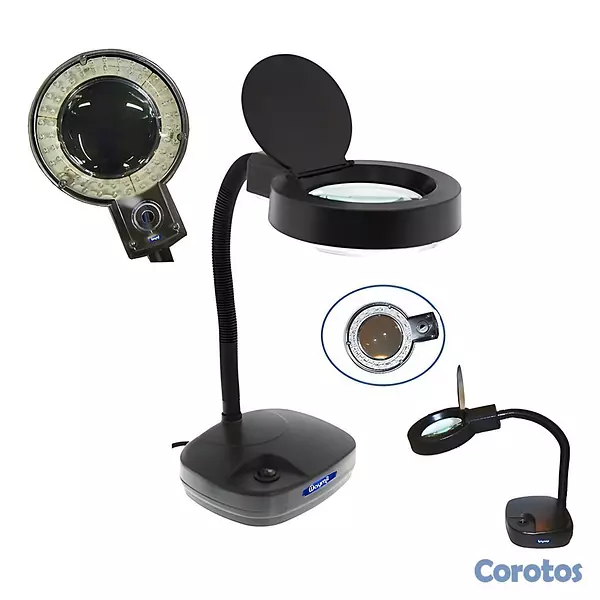 accesorios para electronica - Lámpara Lupa de Aumento – Luz Ajustable y Cuello F 4