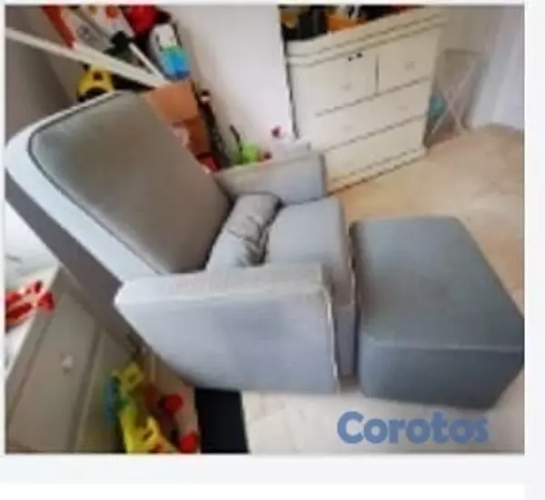 muebles y colchones - SILLON RECLINABLE GRIS 2