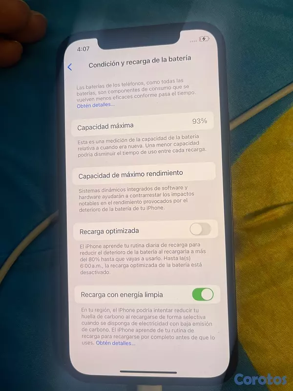 celulares y tabletas - iPhone 12 factory 93% de batería sin ningún detall 4