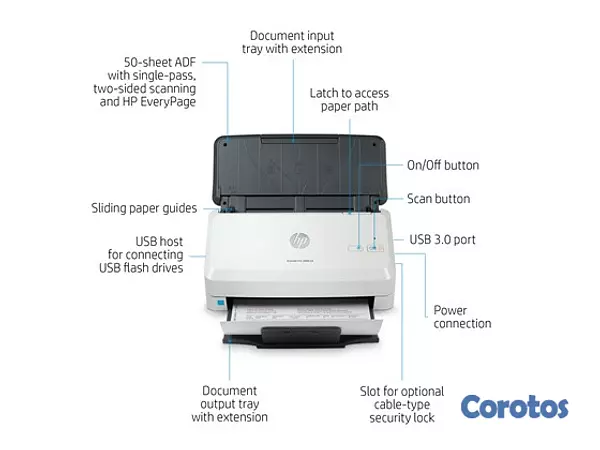 impresoras y scanners - SCANNER HP SCANJET PROFESSIONAL 3000 S4 - DOCUMENT SCANNER - 8.5 IN X 34 IN  2