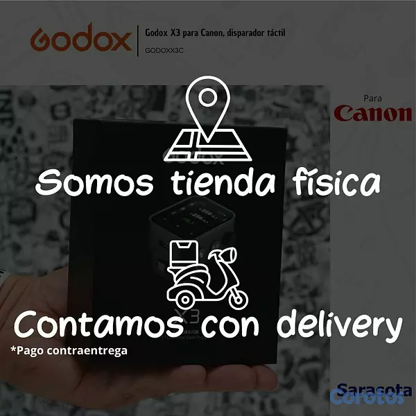 accesorios para electronica - Godox Disparador X3 C Canon 3