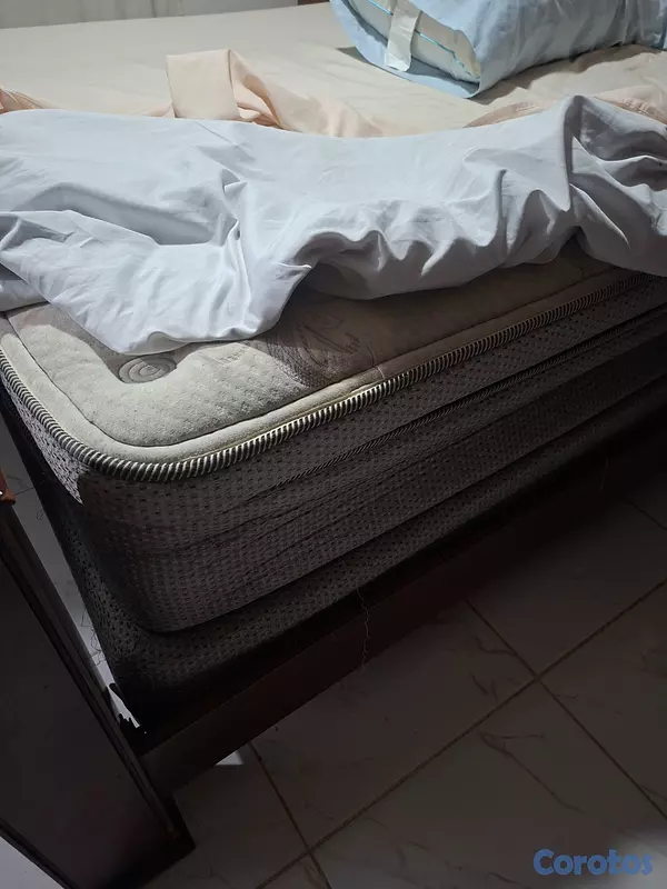 muebles y colchones - JUEGO DE HABITACION CON 2 MESITAS DE NOCHE Y COLCH 5