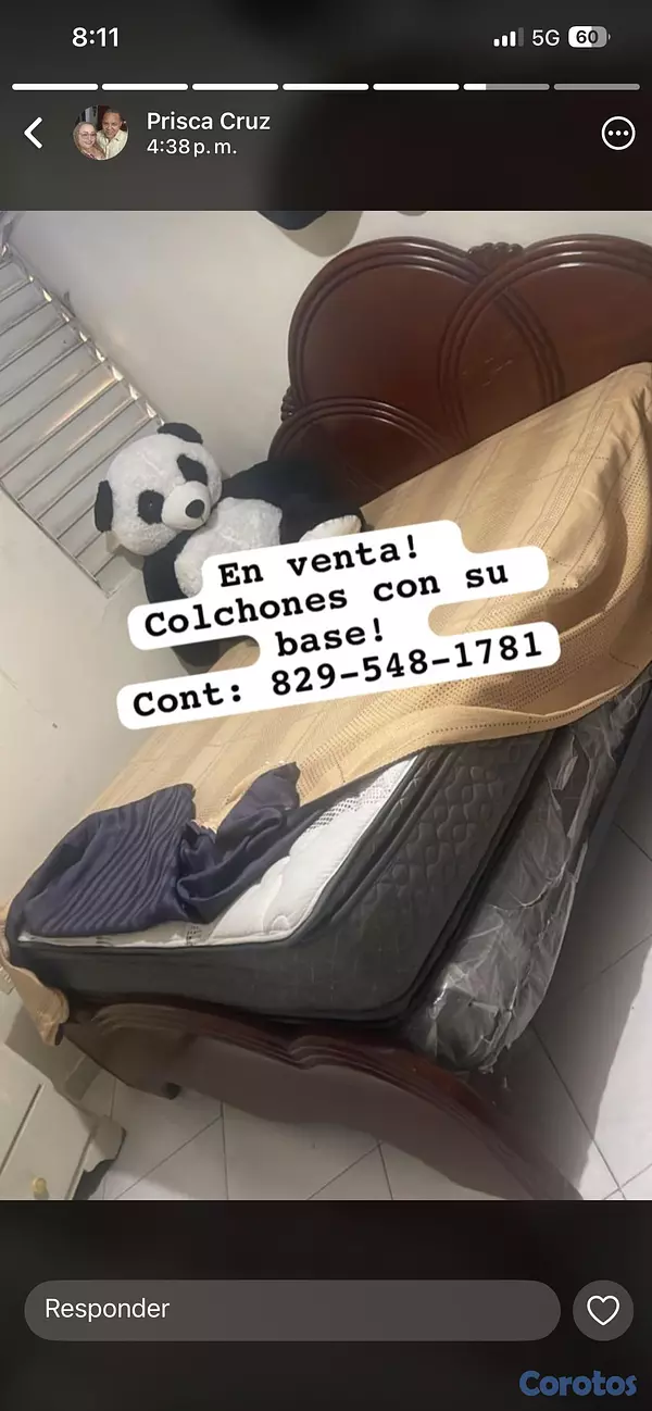 electrodomesticos - colchones con su base  4