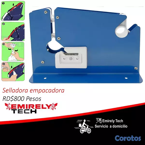 equipos profesionales - Sellador de bolsas de cinta empacadora de acero precintadora selladora cuello 1
