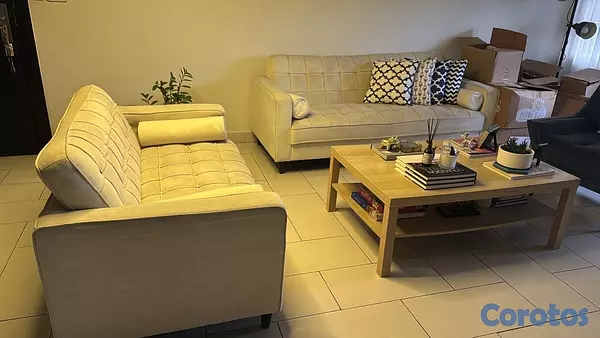 muebles y colchones - JUEGO DE SALA MODERNO (2 SOFÁS + MESA DE CENTRO) 3