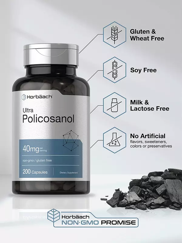Salud y Equipamiento Médico - Policosanol 20 Mg 200 Cap Horbaach 4
