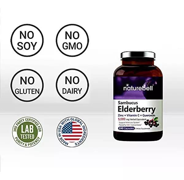 Salud y Equipamiento Médico - Sambucus Capsulas De Sauco, 5000 Mg Naturebell 3