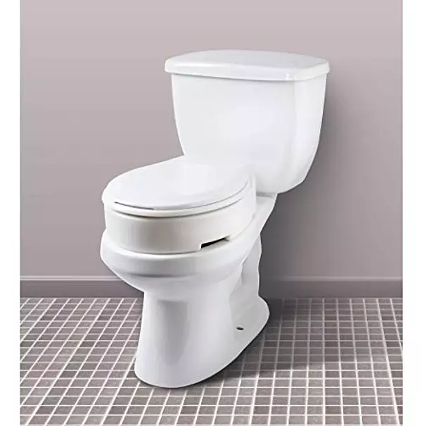 Salud y Equipamiento Médico - Elevador De Asiento De Inodoro Con Bisagras Redondas Carex, 5