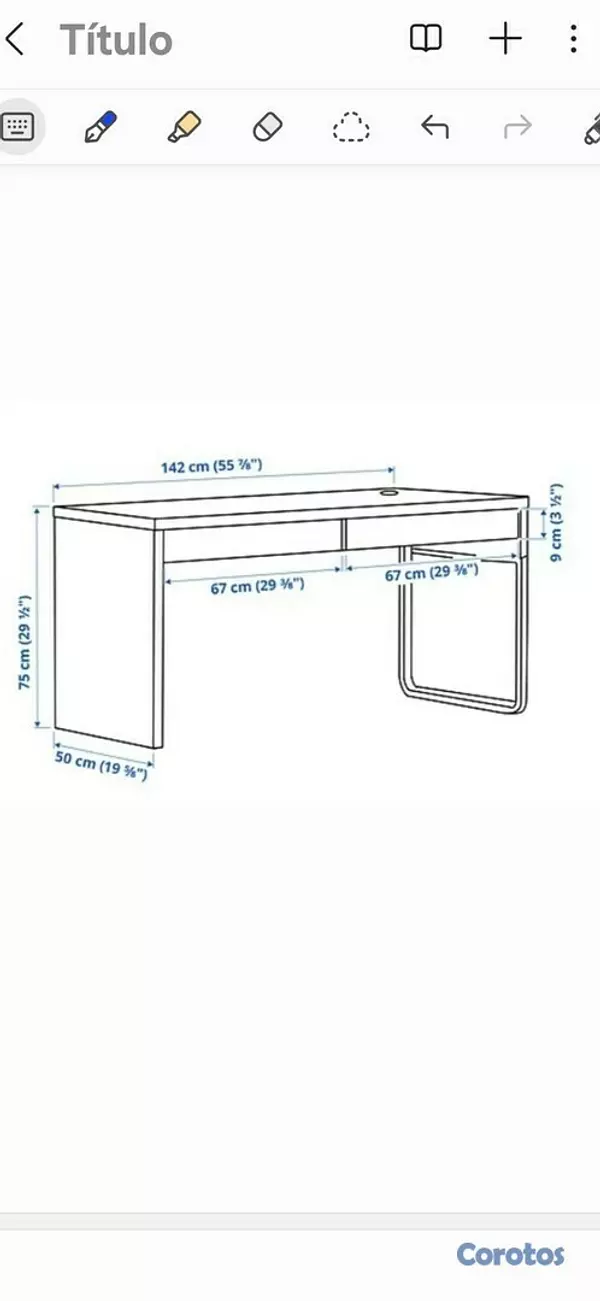 muebles y colchones - Escritorio Micke Ikea Usado 8