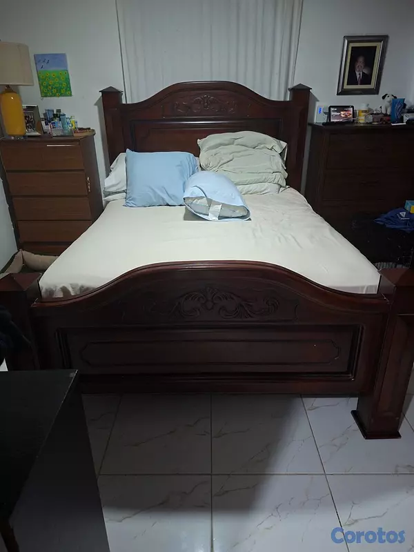 muebles y colchones - JUEGO DE HABITACION CON 2 MESITAS DE NOCHE Y COLCH 4