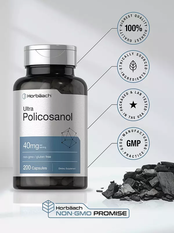 Salud y Equipamiento Médico - Policosanol 20 Mg 200 Cap Horbaach 5