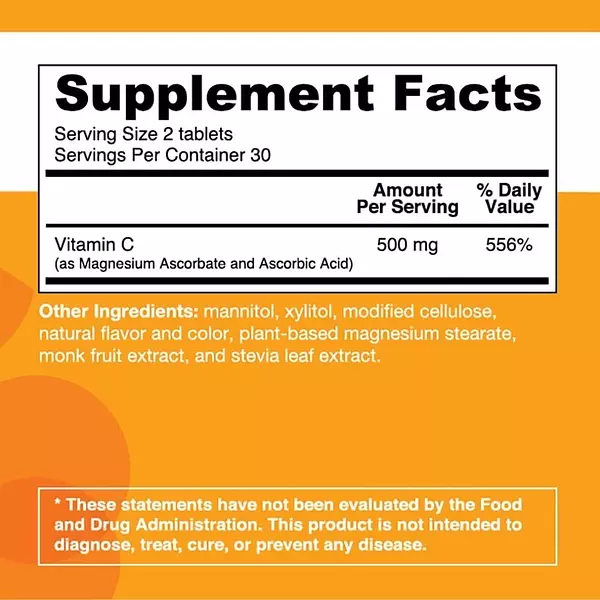 Salud y Equipamiento Médico - Vitamina C Ez Melts 500mg 60 tabletas 2