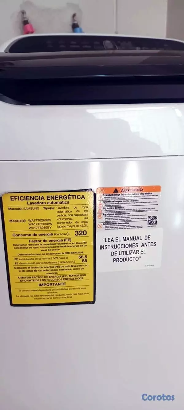 electrodomesticos - *Vendo Lavadora ropa SAMSUNG Inverter de 17Kg  7