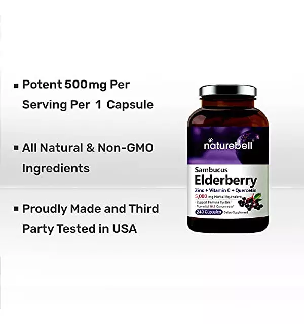 Salud y Equipamiento Médico - Sambucus Capsulas De Sauco, 5000 Mg Naturebell 4