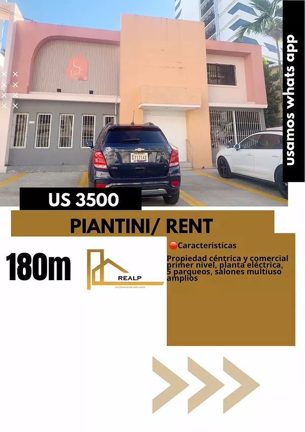 oficinas y locales comerciales - Local primer nivel Piantini