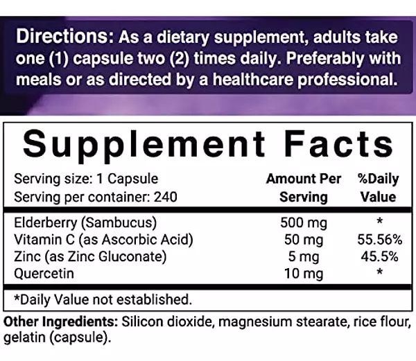Salud y Equipamiento Médico - Sambucus Capsulas De Sauco, 5000 Mg Naturebell 5