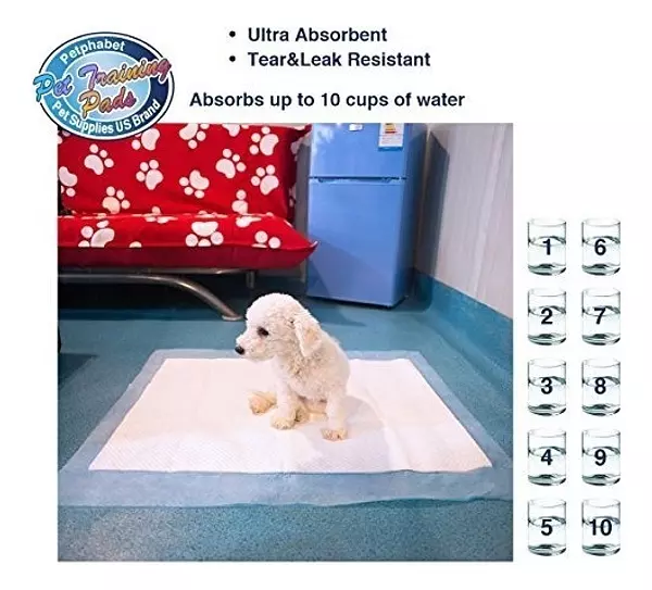 Salud y Equipamiento Médico - Petphabet Pet Training Puppy Pads 34 X 28 Xxllarge Ultra Abs 6