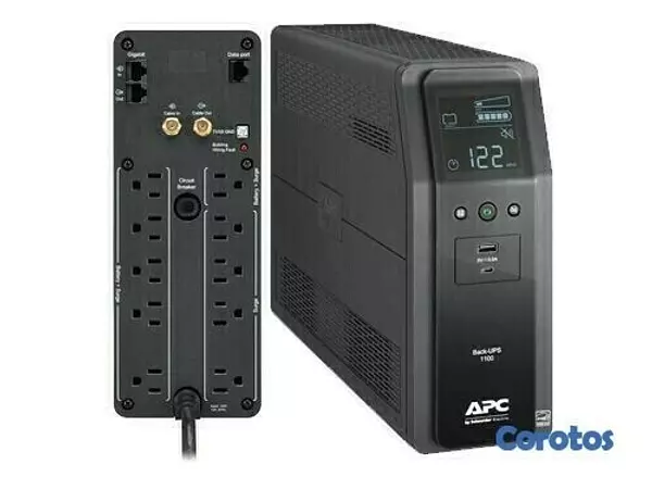 computadoras y laptops - UPS APC BR1100M2-LM BACK-UPS PRO, 1.1KVA (1100 VA), 600 WATTS ,INPUT 120V / OUTP 2