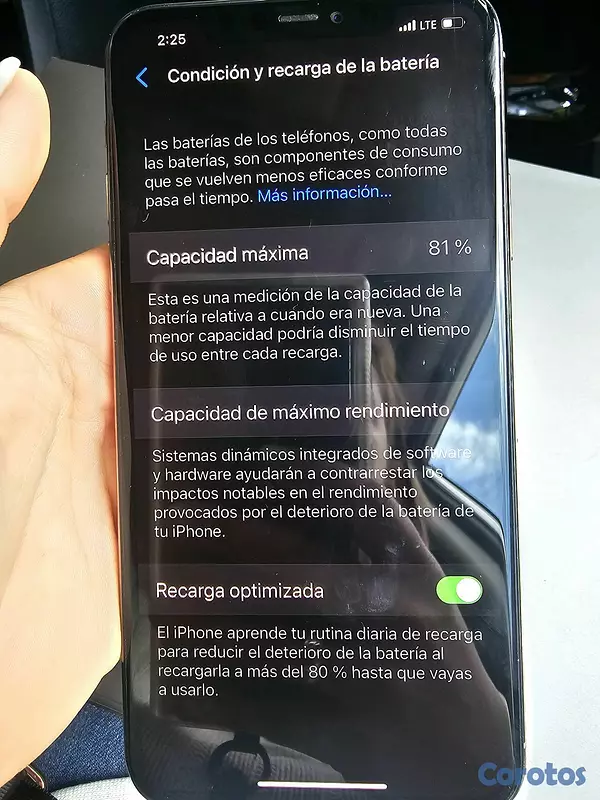 celulares y tabletas - Iphone 11 pro max factory 512gb 81% de batería  5