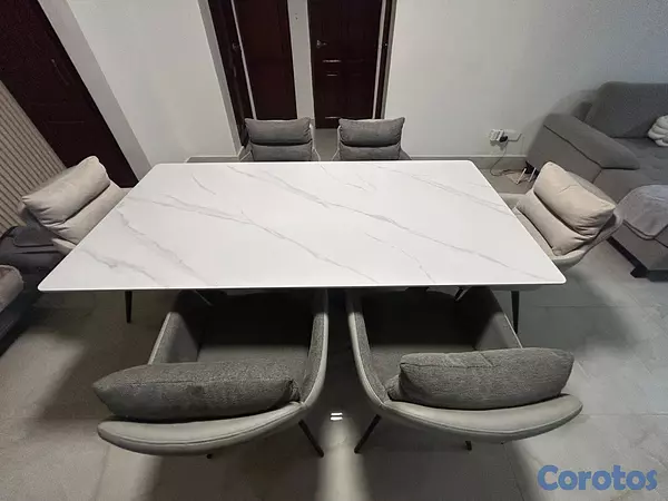muebles y colchones - Comedor moderno de 6 sillas 5