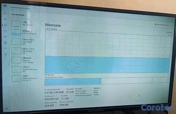 computadoras y laptops - PC Gamer Económica i7 / 16GB RAM / SSD 1TB y 1TB HDD / GT 1030 (Como Nueva) 8